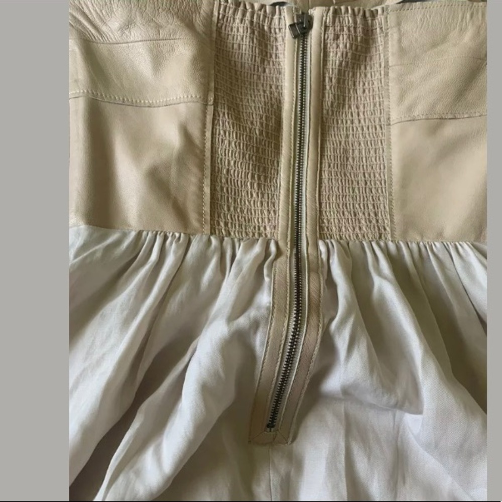 Rebecca Taylor Lil Bit strapless dress leather 4 - Picture 6 of 7